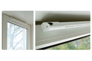 Найбільш продаваними клапанами з вентиляцією на вікна з ПВХ є: бренди Air-Box і Aereco